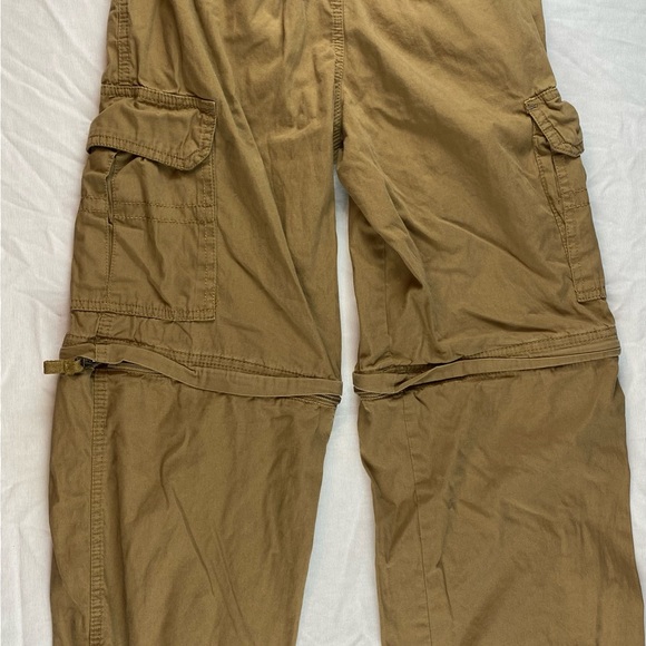2 in 1 Boys Dark Khaki Pants/Shorts with Blue Polo Shirt Size M 8-10 - Picture 6 of 11